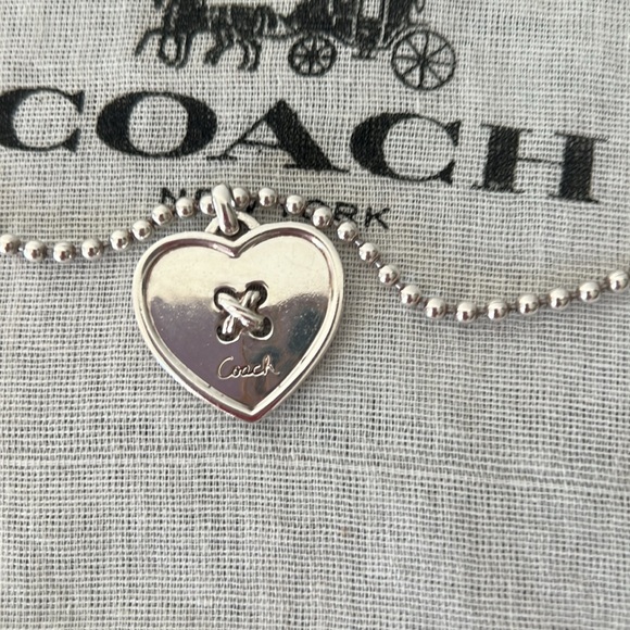 Coach Silver Heart Necklace - Picture 2 of 4